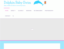 Tablet Screenshot of dolphinbabyswim.com